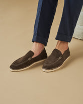 Suede With Faux Fur Loafers Espadrilles - Men's Shoes | 