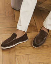 Suede With Faux Fur Loafers Espadrilles - Men's Shoes | 