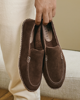 Suede With Faux Fur Loafers Espadrilles - Men's Shoes | 