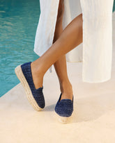 Raffia Stripes Double Sole Espadrilles - Women's Espadrilles | 