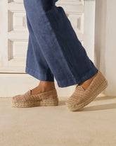 Raffia Stripes Double Sole Espadrilles - Women's Espadrilles | 