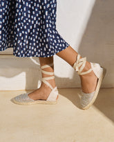 Lurex Cotton Blend Flat Valenciana Espadrilles - Women's Espadrilles | 