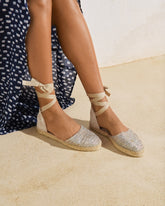 Lurex Cotton Blend Flat Valenciana Espadrilles - Women's Espadrilles | 