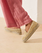 Coarse Woven Raffia Flat Espadrilles - Women's Espadrilles | 