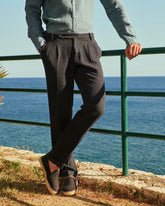 Irish Linen Savana Trousers Belt - Men's Special Prices Clothing | 