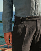 Irish Linen Savana Trousers Belt - Men's Special Prices Clothing | 