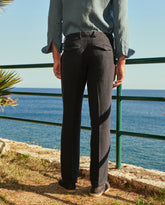 Irish Linen Savana Trousers Belt - Men's Special Prices Clothing | 