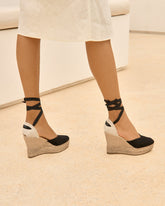 Suede Heart-Shaped Wedge Espadrilles - Women's Shoes | 