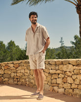 Washed Linen Positano Shorts - Men's Pants | 