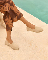 Suede Flat Espadrilles - Women's Shoes | 