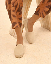 Suede Flat Espadrilles - Women's Shoes | 