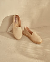 Suede Flat Espadrilles - Women's Shoes | 
