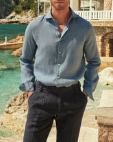 Washed Linen Posillipo Shirt - Men's Clothing | 