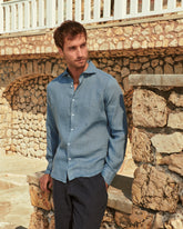 Washed Linen Posillipo Shirt - Men's Clothing | 