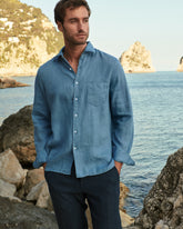 Washed Linen Panama Shirt - Men's Clothing | 