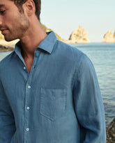 Washed Linen Panama Shirt - Men's Clothing | 