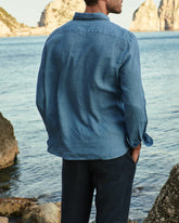 Washed Linen Panama Shirt - Men's Clothing | 