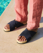 Suede Crossed Bands Sandals - Men's Sandals | 