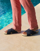 Suede Crossed Bands Sandals - Men's Sandals | 