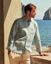 Washed Linen Panama Shirt - Men's Clothing | 