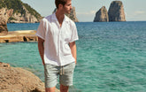 Washed Linen Malibu Shorts - Men's Clothing | 