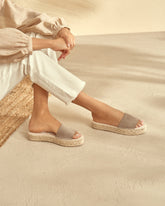 Suede Double Sole Slides - Women's Sandals | 