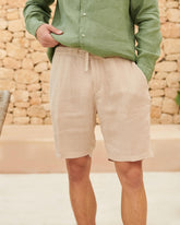 Washed Linen Positano Shorts - Men's Pants | 