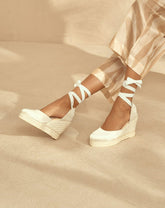 Satin Wedge Espadrilles - Love Bridal Collection | 