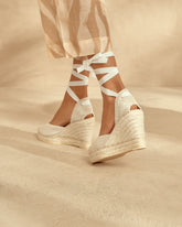 Satin Wedge Espadrilles | 