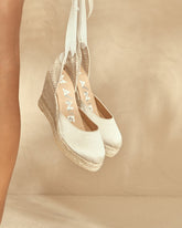 Satin Wedge Espadrilles - Love Bridal Collection | 