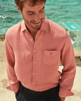 Washed Linen Panama Shirt - Men's Clothing | 