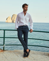 Woven Linen Milano Trousers - Men's Pants | 