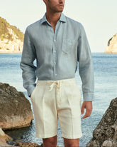 Woven Linen Positano Shorts - Men's Pants | 