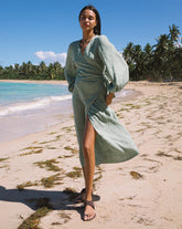 Linen Galapagos Dress - Women's Special Prices Clothing | 