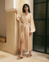 Linen Antibes Dress - L22AI - Bleached Sand | 