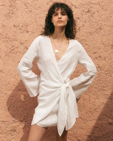 Linen Tarifa Dress - L51EH - Shell White | 