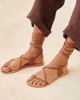 St Tropez Tie-Up Leather Sandals - Women's Special Prices | 