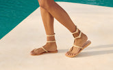 Triomphe Leather Sandals - Women's Shoes | 