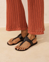 Ana Leather Thong Leather Sandals - Women's Special Prices | 
