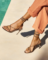 Ell Suede Lace-Up Heels - Alex Rivière Studio x Manebí Archive | 
