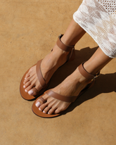 Chloe Chunky Gladiator Leather Sandals - Women's Sandals | 