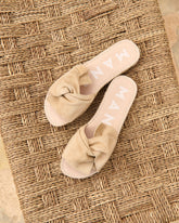 Soft Suede Sandals With Knot - Women's Shoes | 