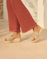 Suede Platforms With Knot - Women's Wedges | 