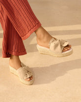 Suede Platforms With Knot - Women's Wedges | 