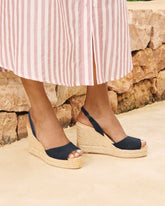 Suede Slingback Wedge Espadrilles - Women's Bestsellers | 