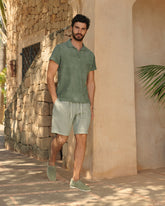 Washed Linen Positano Shorts - Men's Pants | 