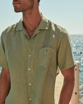 Washed Linen Havana Camp-Collar Shirt - Men's Clothing | 