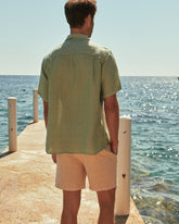 Washed Linen Havana Camp-Collar Shirt - Men's Clothing | 
