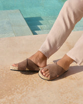 Suede Crossed Bands Sandals - Men's Sandals | 