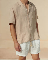 Washed Linen Malibu Shorts - Men's Pants | 
